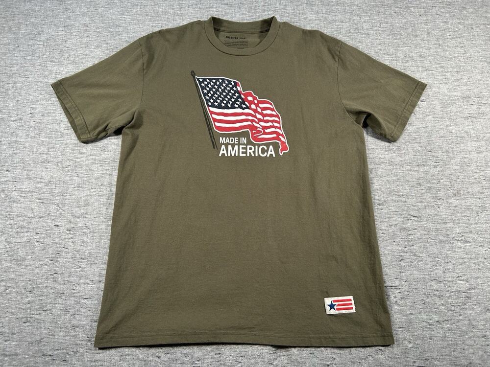 American Giant Shirt Mens Extra Large Flag Collection USA Made Patriotic Cotton